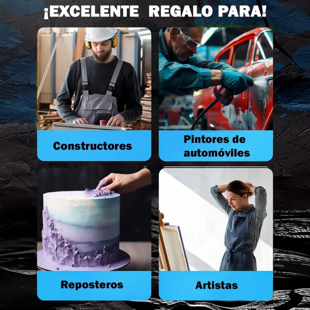 Pistola de Pintura Inalámbrica Eléctrica Portátil y Profesional