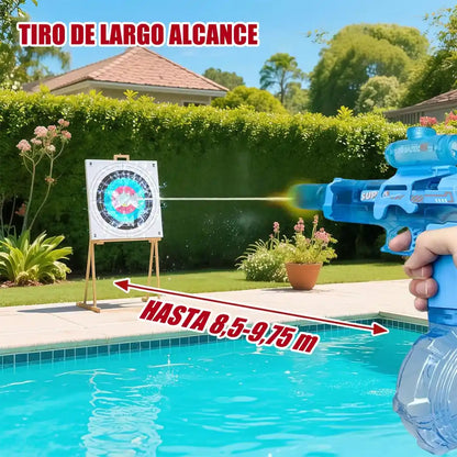 Pistola de Agua Eléctrica Recargable con Luces LED