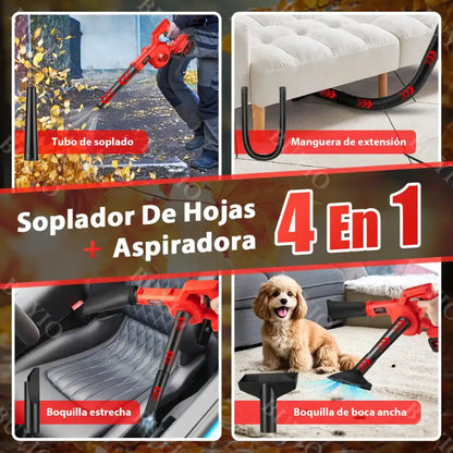 Sopladora Aspiradora Profesional 4 en 1 Inalámbrica