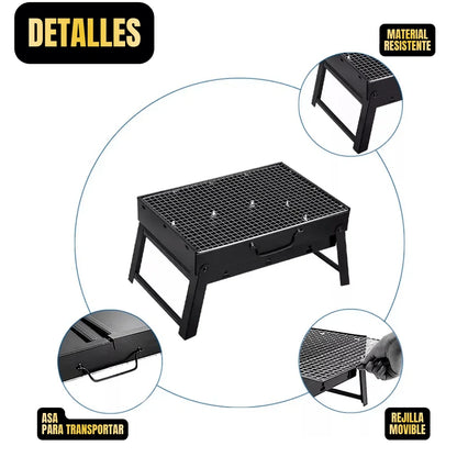 Mini Parrilla Portátil De Acero Inoxidable