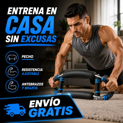 Ejercitador De Pecho Y Brazos Con Resistencia Ajustable | Entrena En Casa