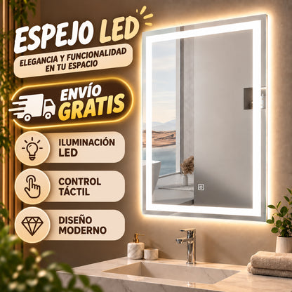 Espejo LED Touch 3 Tonos