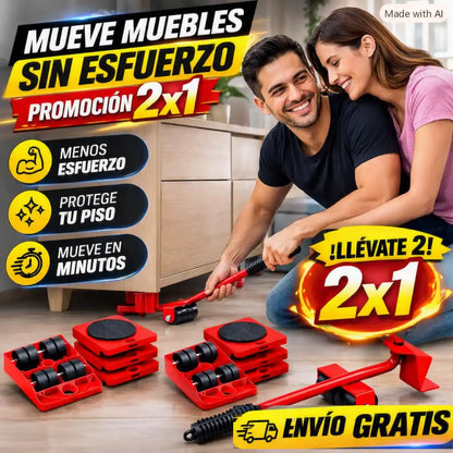 Kit Elevador Para Muebles Pesados