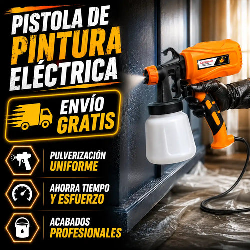 Pistola de Pintura Eléctrica Portátil y Profesional